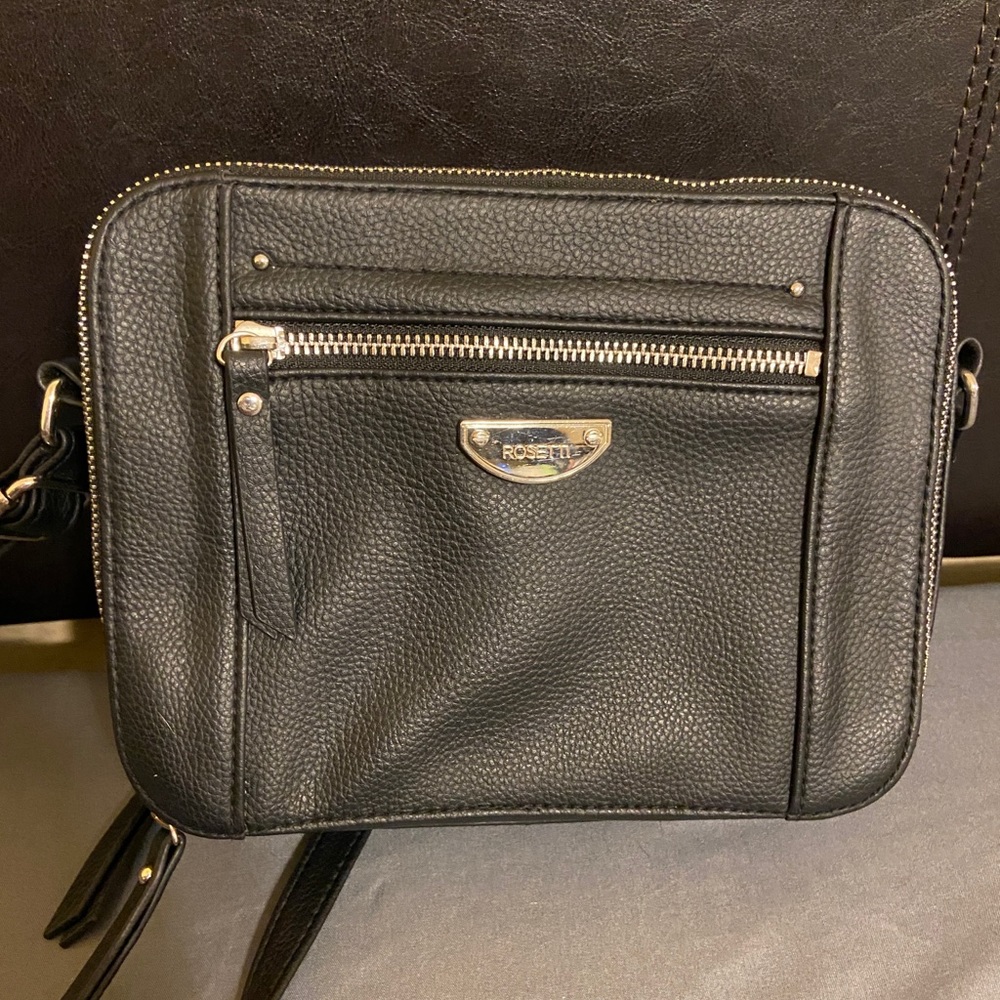 Leather cross body bag
